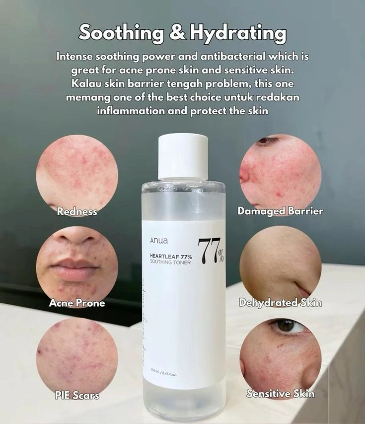 تونر تسکین دهنده آنوا Heartleaf5