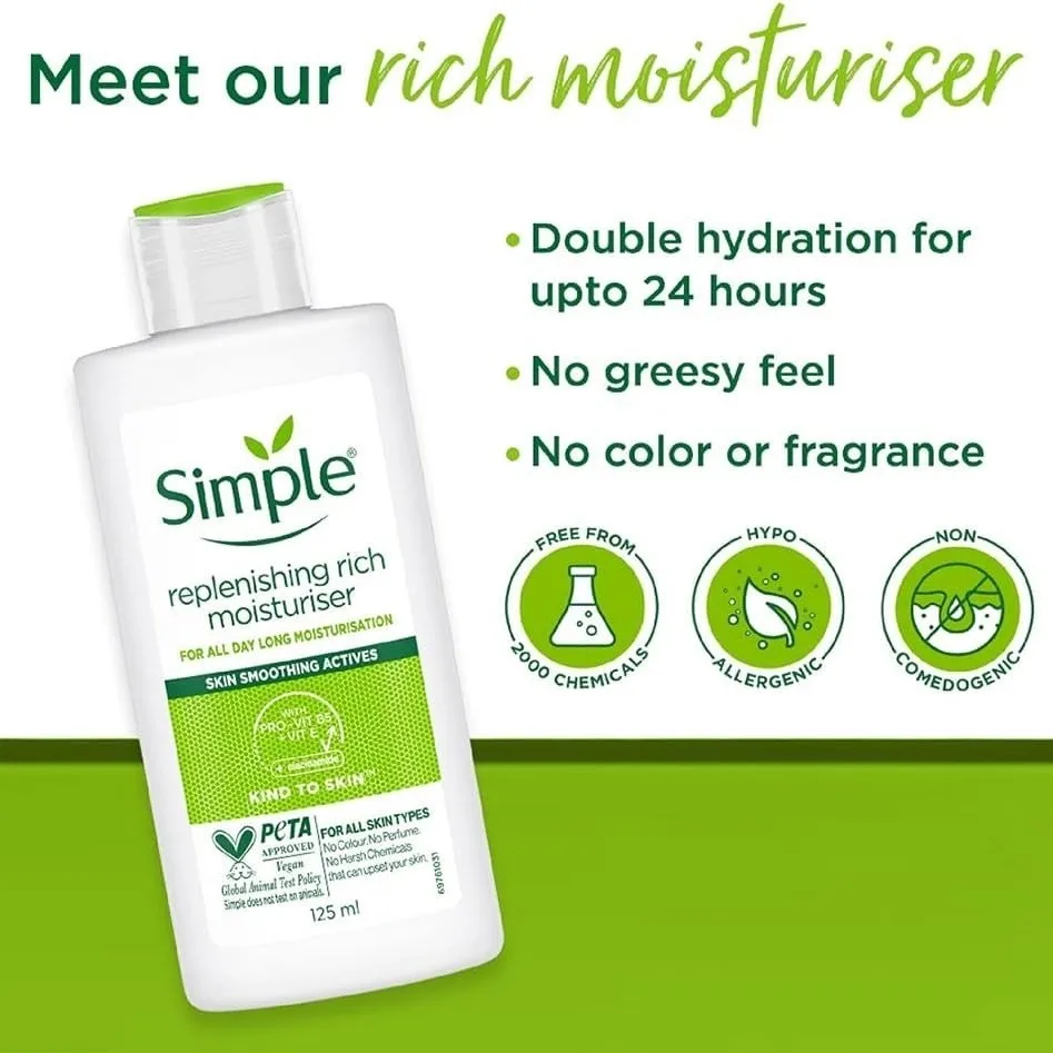 کرم آبرسان و مرطوب کننده سیمپل مدل ریچ